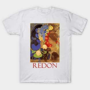 Woman Among the Flowers by Odilon Redon T-Shirt